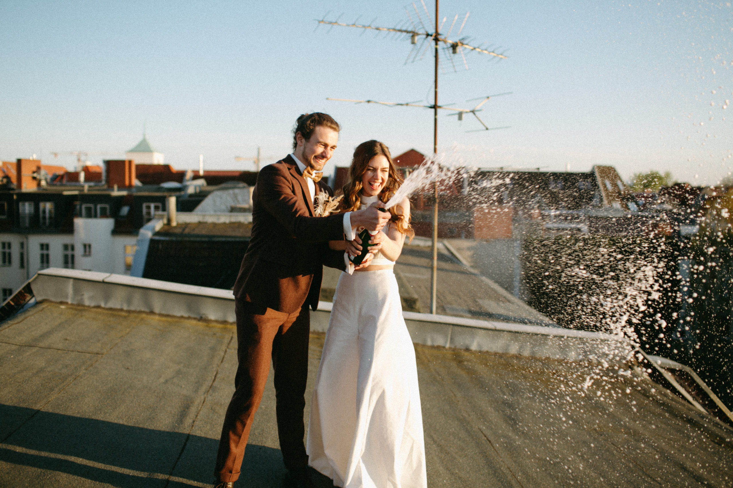 tiny rooftop wedding