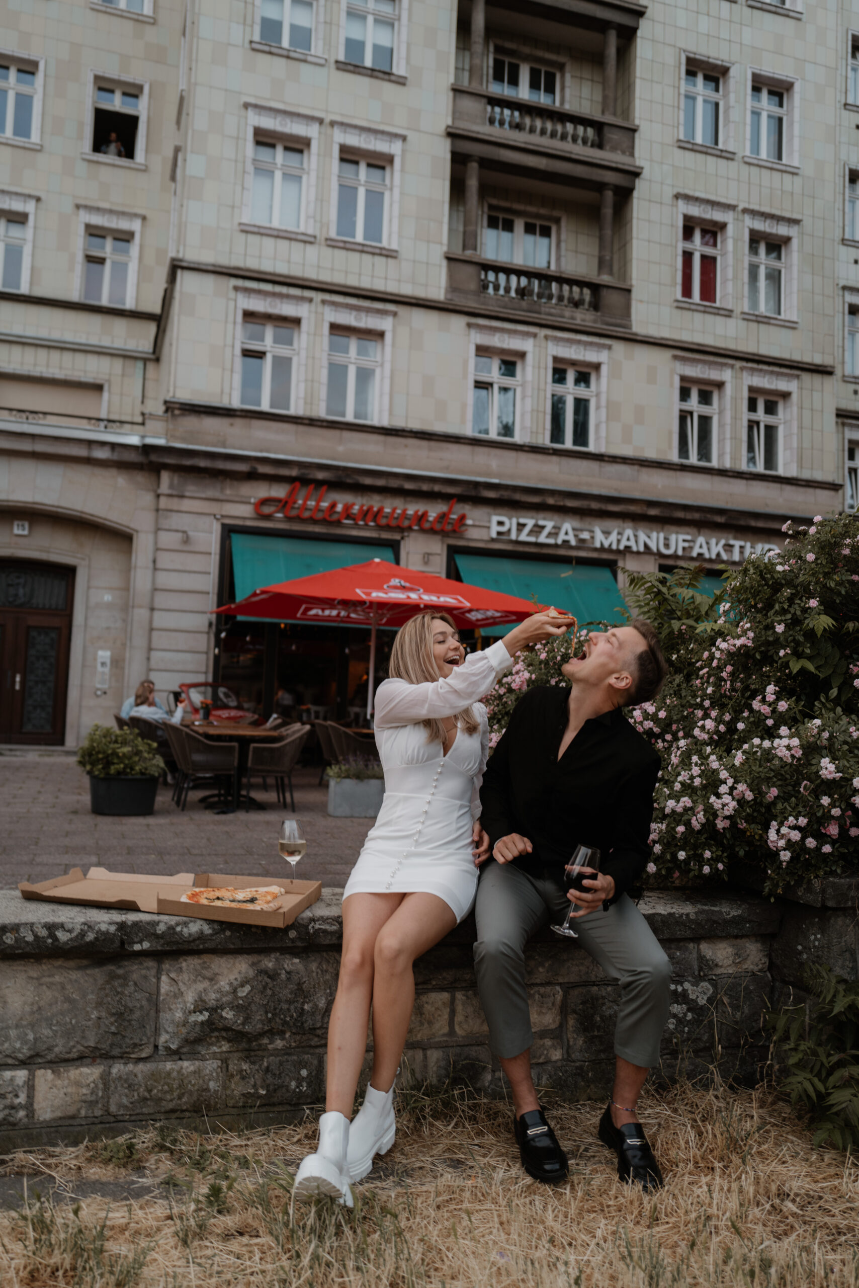 the evening before their wedding